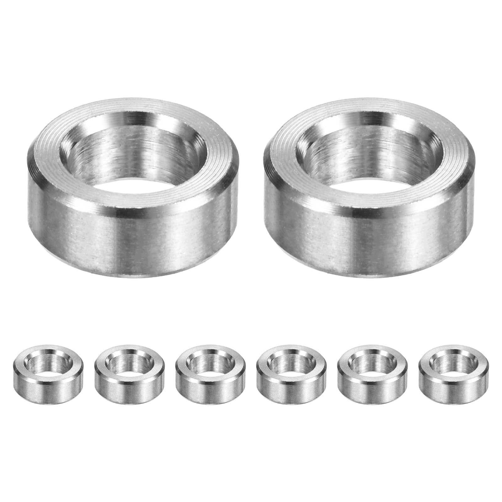 M METERXITY 8PCS M6 304 Stainless Steel Spacers 6mm ID x 12mm OD x 40mm l Metal Screw Standoff Bushing Plain Finish Round Spacer 304 Stainless Steel for Screws Bolts Silver — image 1