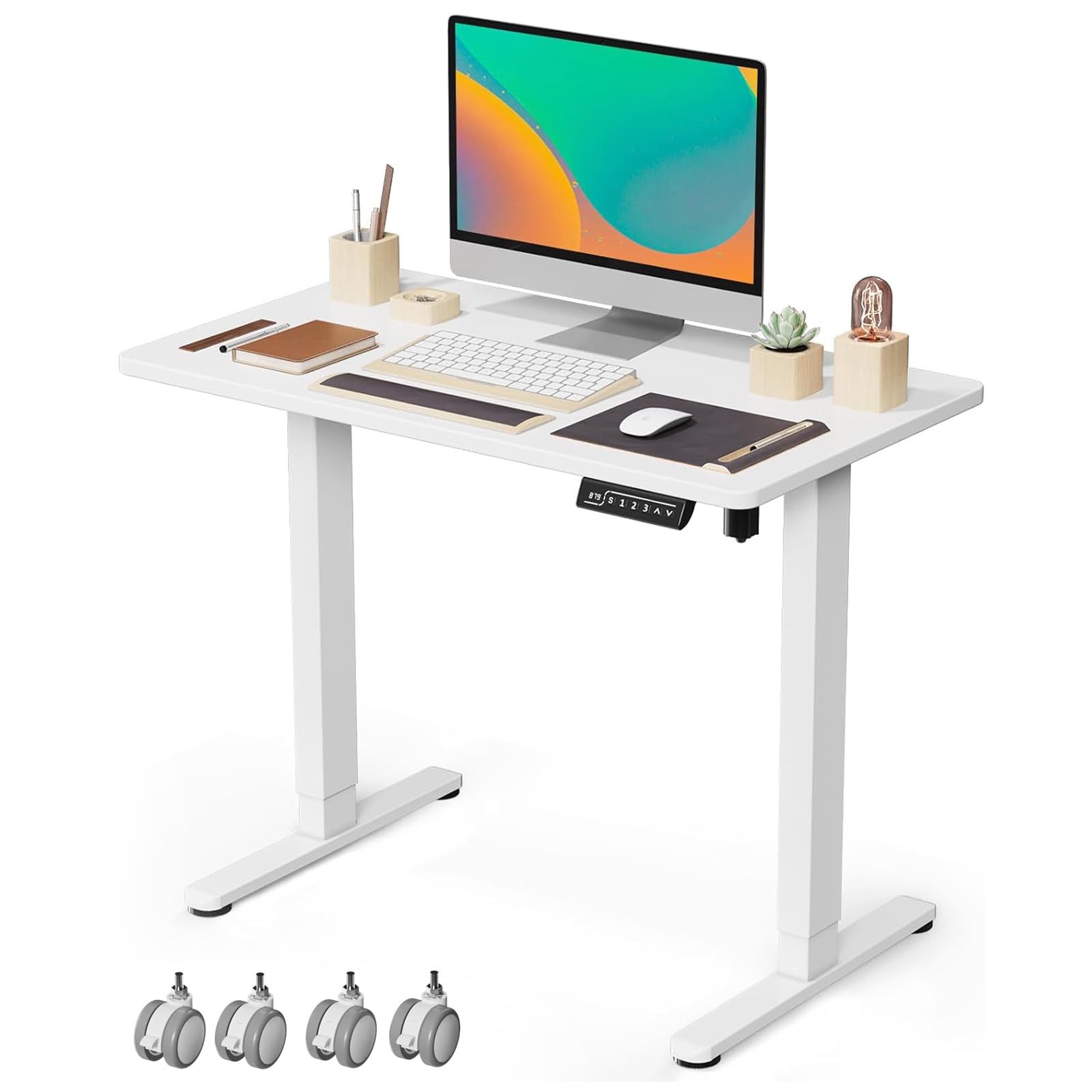 Amazon | GIBBON MOUNTS 電動 昇降デスク 幅88cm×奥行き50cm 一枚板