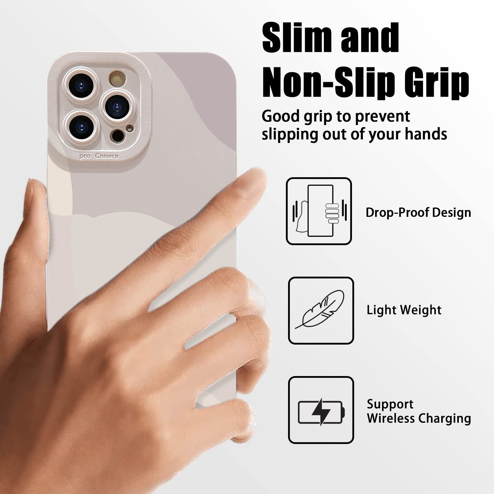 Cover Artistica ECZOIL Per IPhone 13 Pro Max – Morbida TPU Con Protezione Fotocamera, Stile Pittura Viola - 3