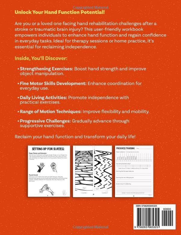 The Empowering Hand Function Stroke Recovery Activity Book Large Print: Engaging and Progressive Exercises for Rehabilitation and Enhanced Daily ... 15 Minutes Per Day! (Stroke Series)