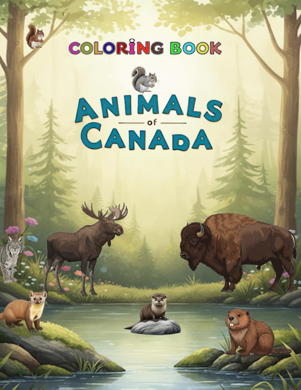 Animals of Canada: A Fun Coloring Adventure with Canada’s Wild Animals