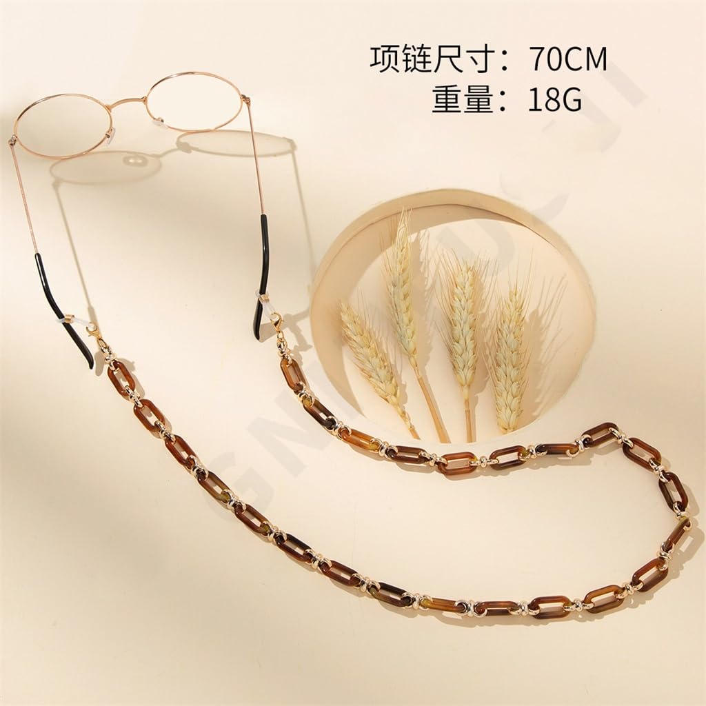 Máscara Gafas Cadena Acrílico Anti Pérdida Gafas Cuello Colgante Cadena(3-Pack)