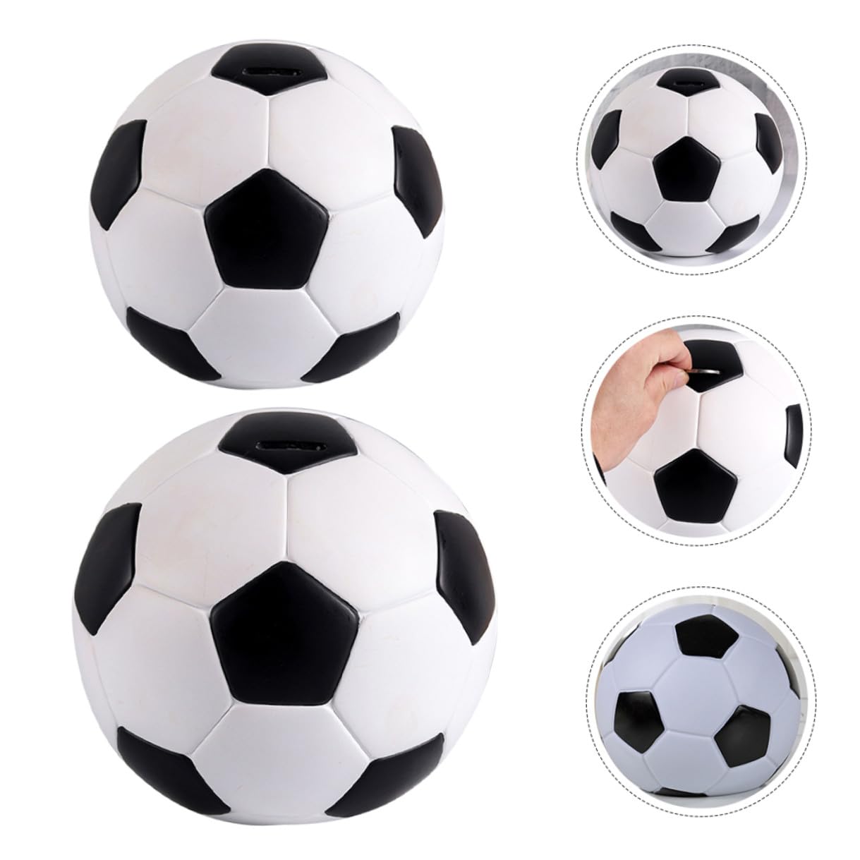 Salvadanaio a Forma di Pallone, Decorativo, 2 Pezzi in Vinile
