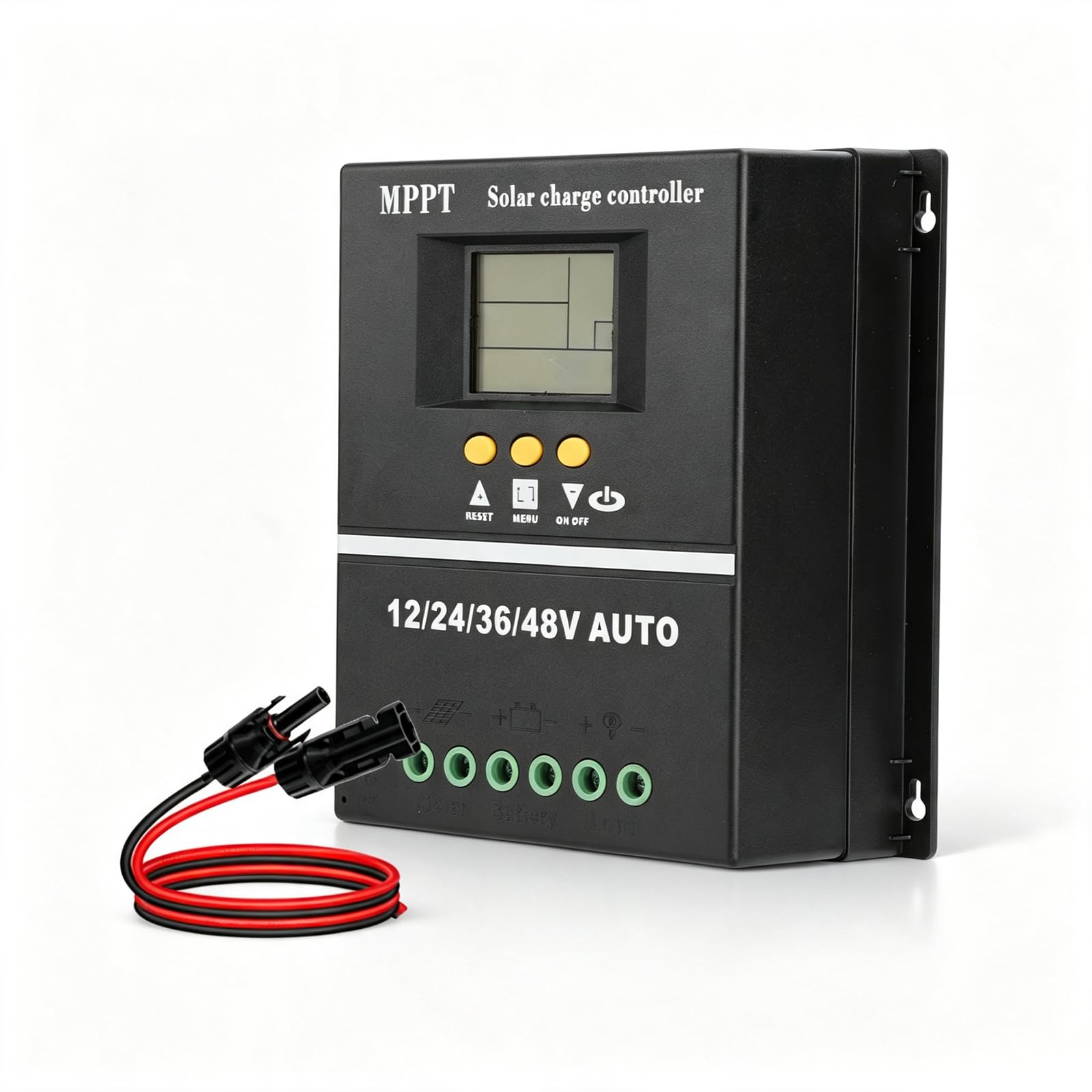 Régulateur de charge solaire MPPT 100 A 12 V 24 V 36 V 48 V Écran LCD 9