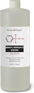 Benzyl Benzoate USP Grade Liquid 32 fl oz – High Purity Multipurpose Solvent & Fragrance Fixative for DIY Cosmetic & Crafting Use