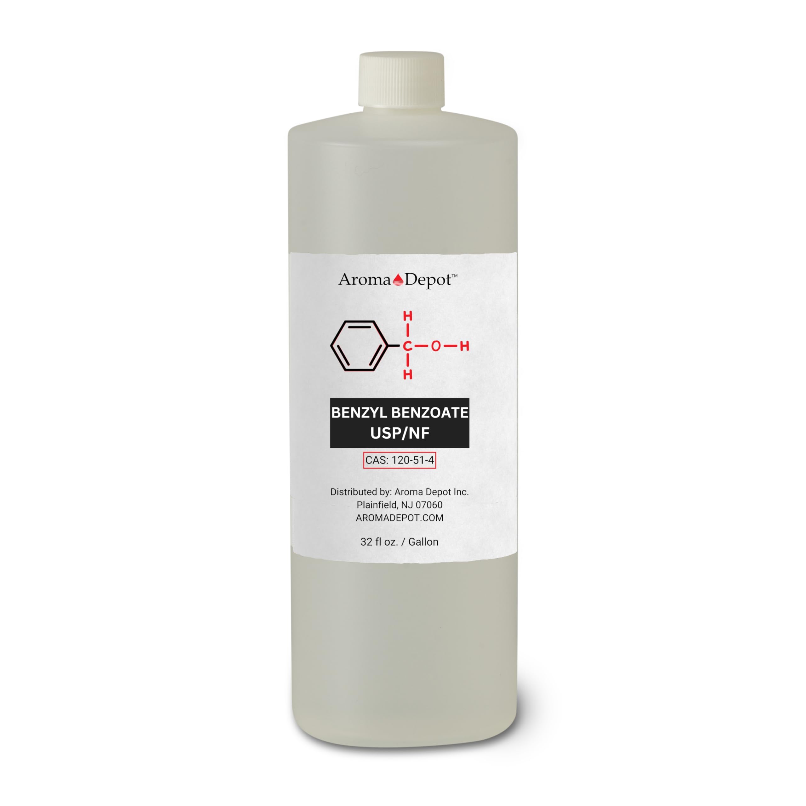 Benzyl Benzoate USP Grade Liquid 32 fl oz – High Purity Multipurpose Solvent & Fragrance Fixative for DIY Cosmetic & Crafting Use