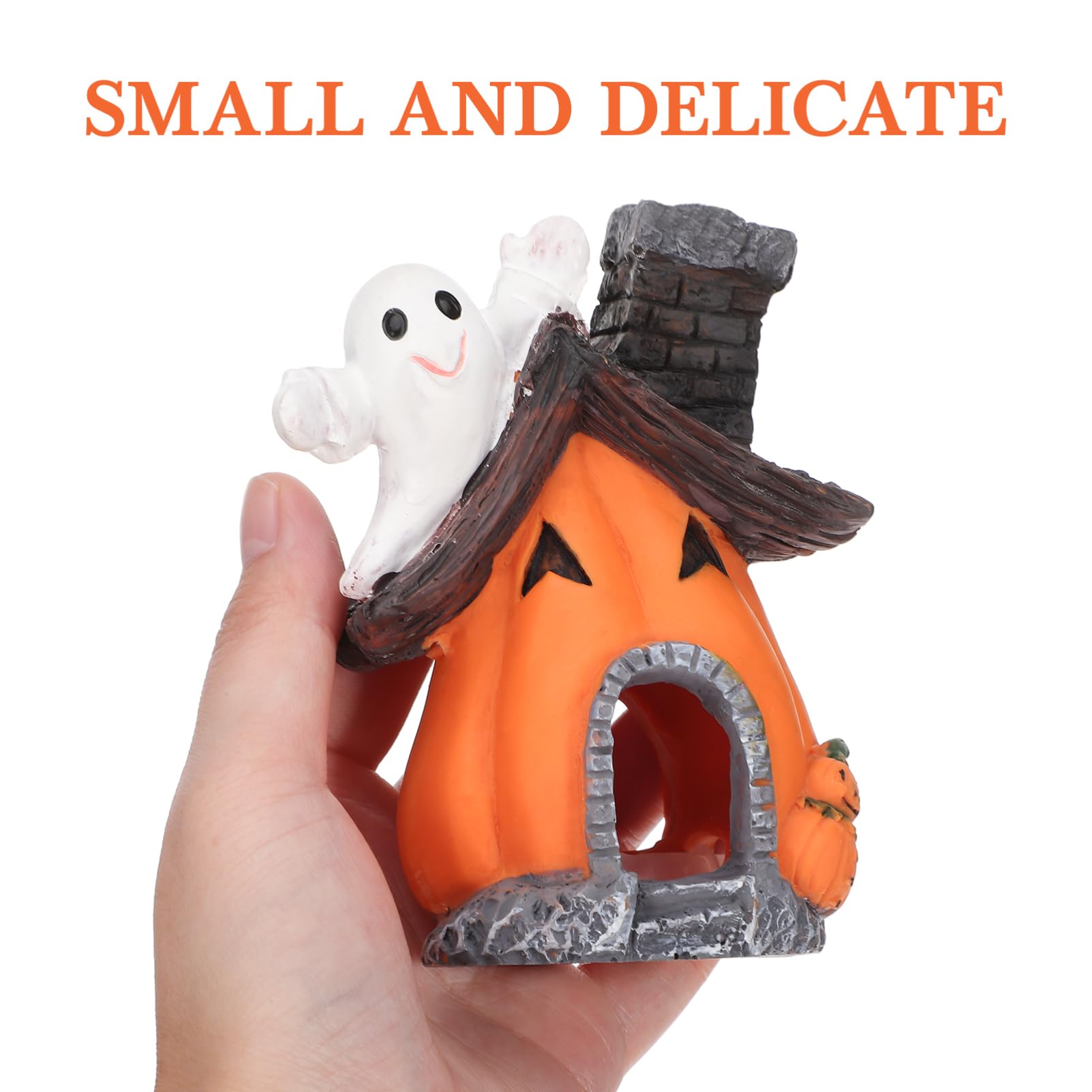 Cabilock Figurines d'halloween en Résine 15 Pièces Miniatures Citrouilles Fantômes Ornements pour Aquarium Décorations De Jardin pour Fêtes D'Intérieur Et Célébrations Effrayantes