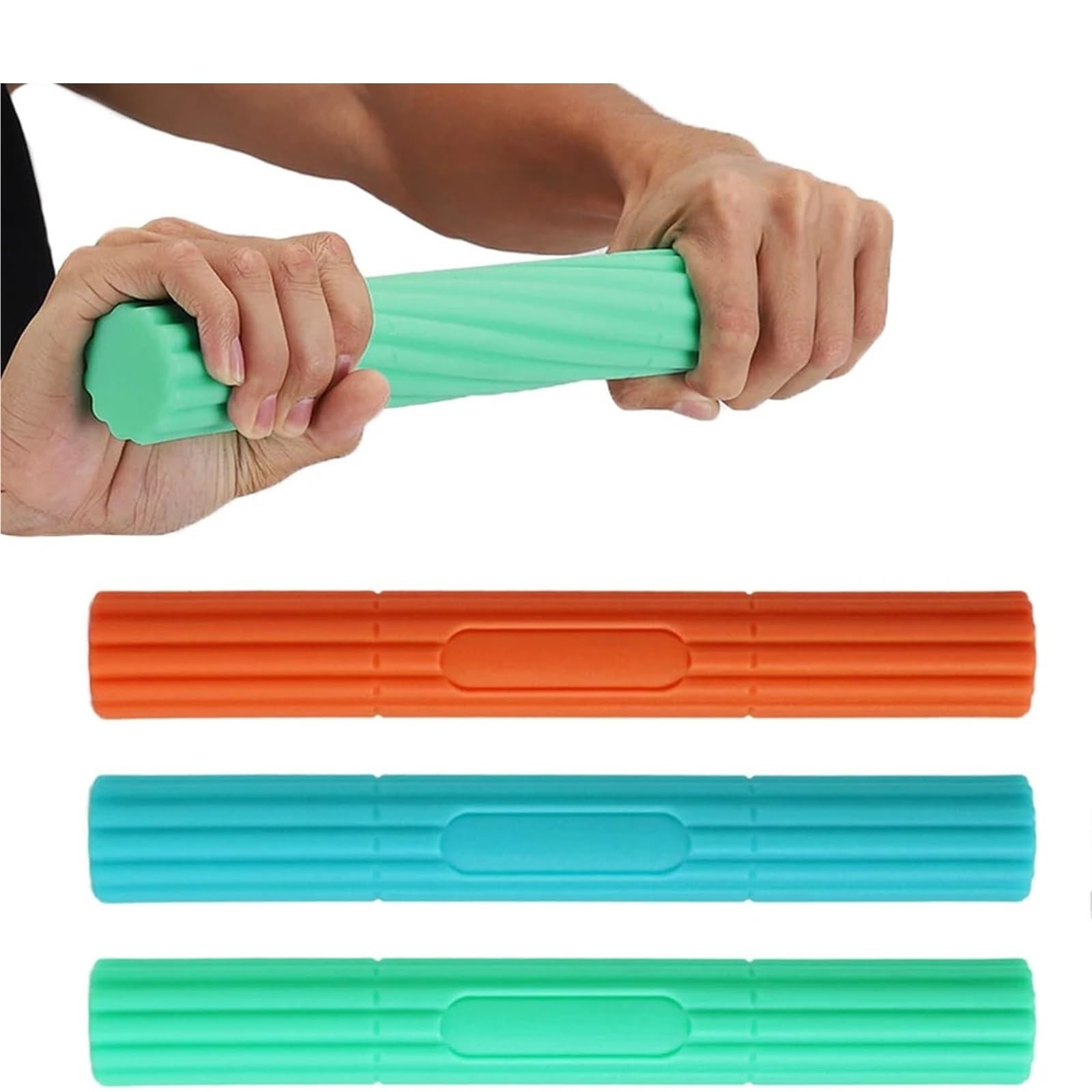 Flex Therapy - Barra flexible para ejercitar la mano, 4 unidades, para terapia física, alivia el dolor de tendinitis y mejora la fuerza de agarre