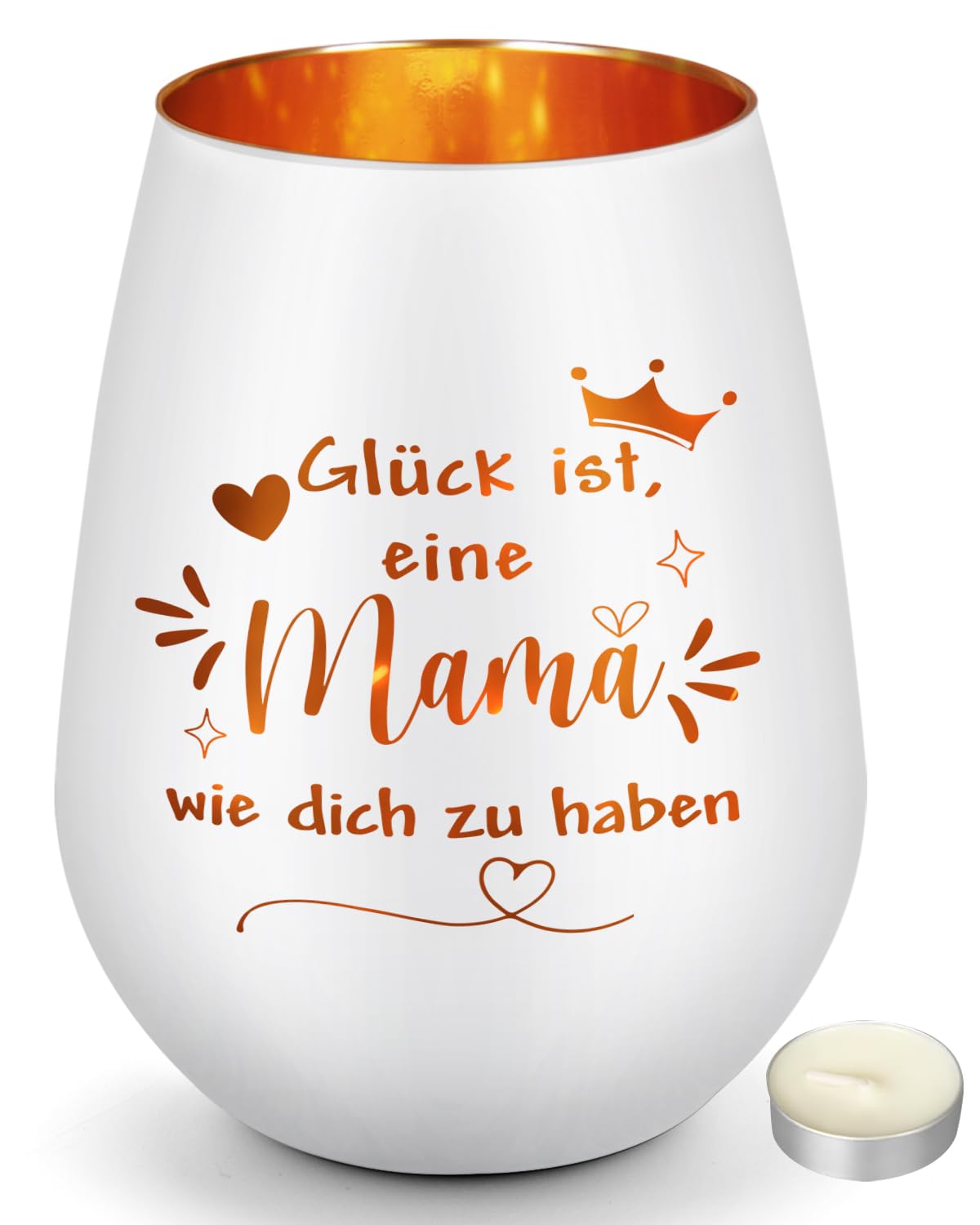 CadeauJoie Muttertagsgeschenke für Mama, Windlicht Glas Geschenke für Mama, Geburtstagsgeschenk für Frauen, Geschenk Mutter Frau zum Muttertag Geburtstag Weihnachten