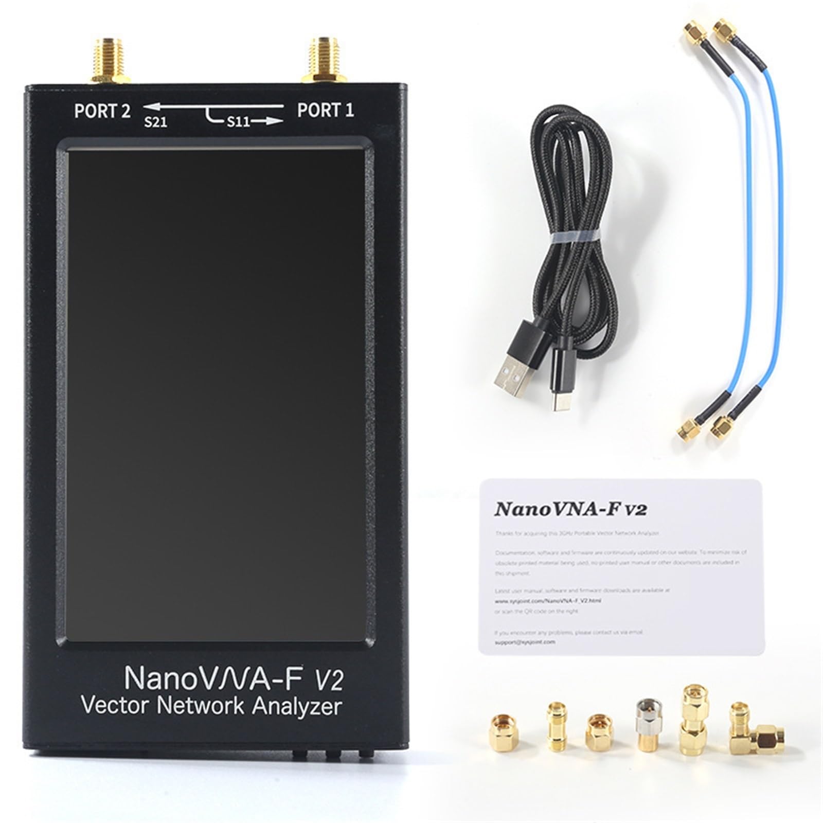Analizador de red, Analizador De Red Vectorial V2 50KHz-3GHz VNA Pantalla Táctil 4,3"