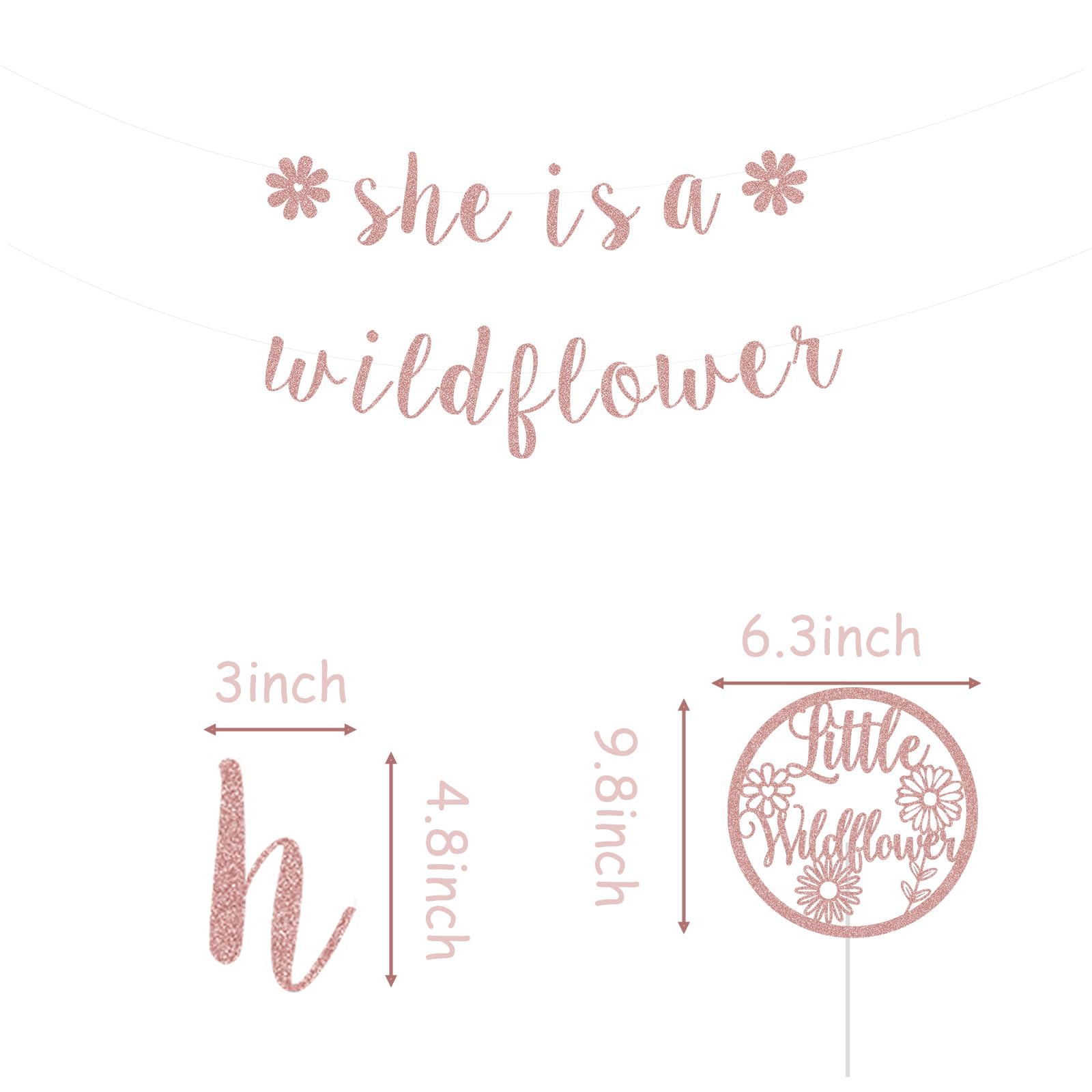 Wildflower Baby Shower Sign - Rustic Floral Metal Tin Decor, 8x12 Inch - View #9