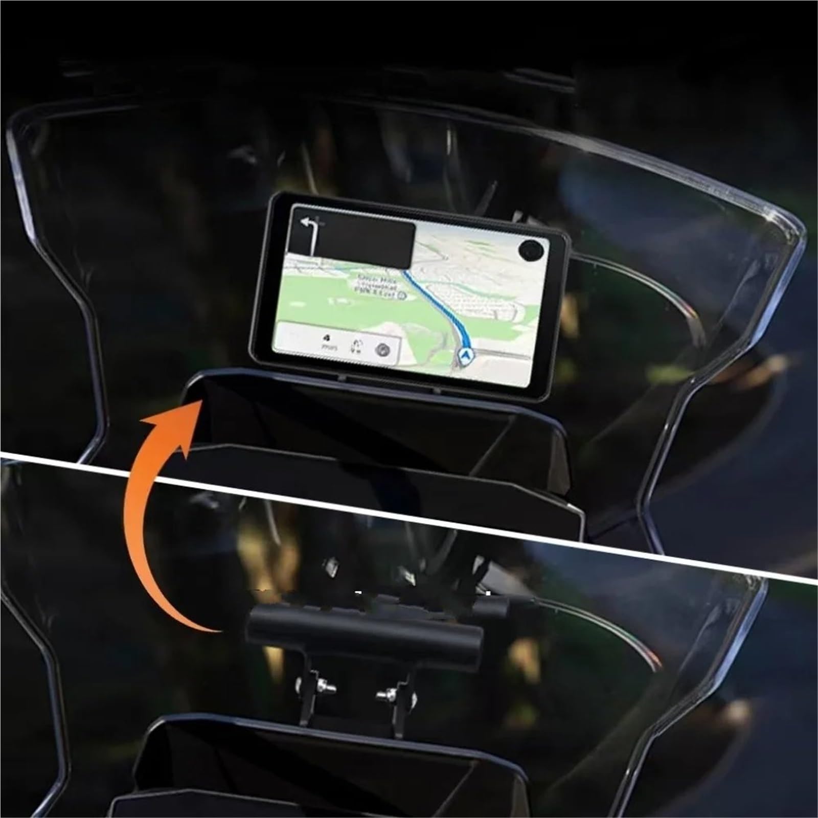 Support de Navigation GPS pour Suzuki pour GSX-S1000 GX 2024 Support De Navigation Noir pour Moto Pièces De Modification Support de Plaque de Navigation GPS