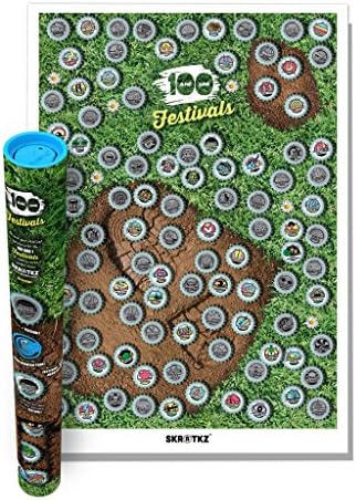 Skratkz 101 Things to Do Scratch Off Large Interactive Posters Wall Art (Festivals)