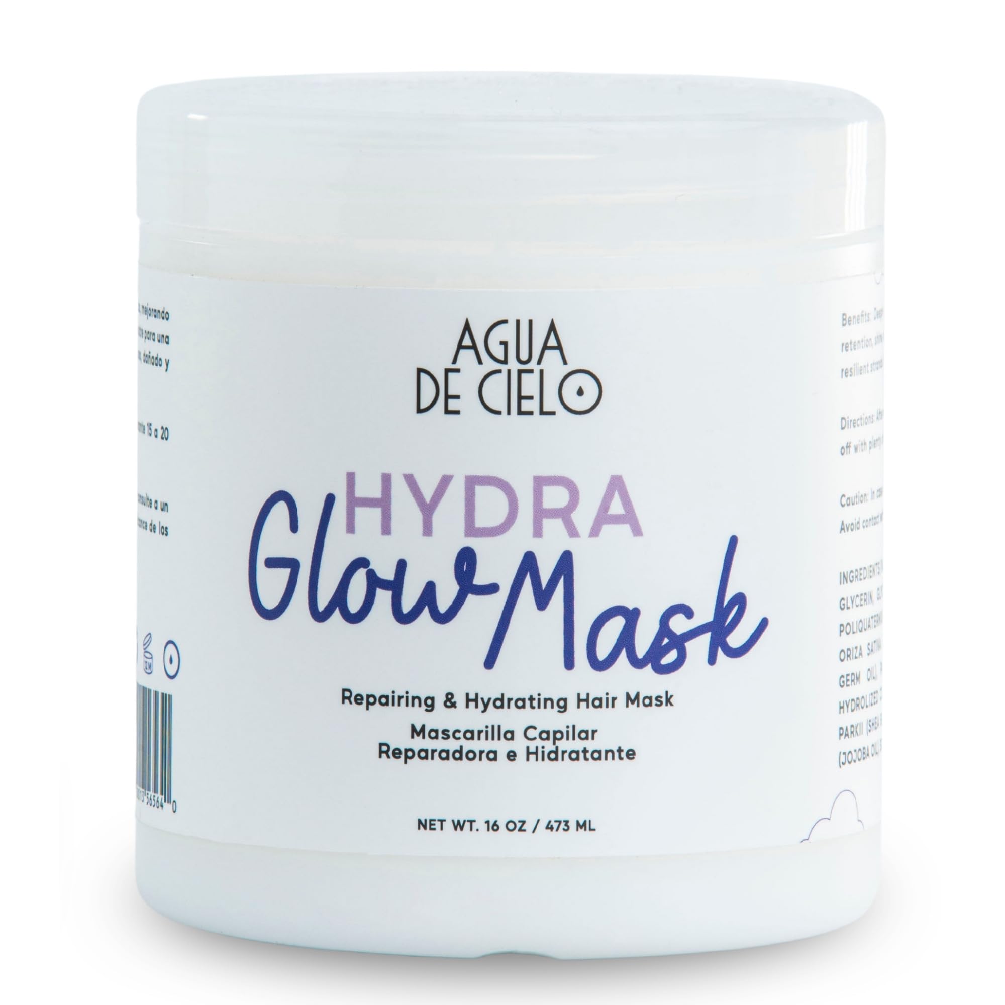 Agua de Cielo Hydra Glow Mask - Deep Conditioning Hair Mask, 16 oz
