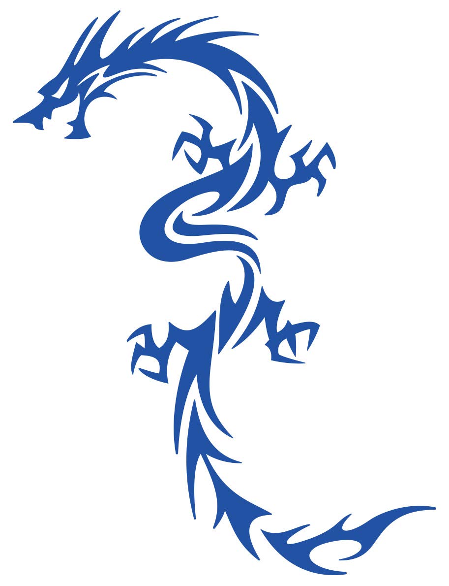 Amazon.co.jp: Dragon Dragon Tribal 8 (left) (160mmX120mm) Blue