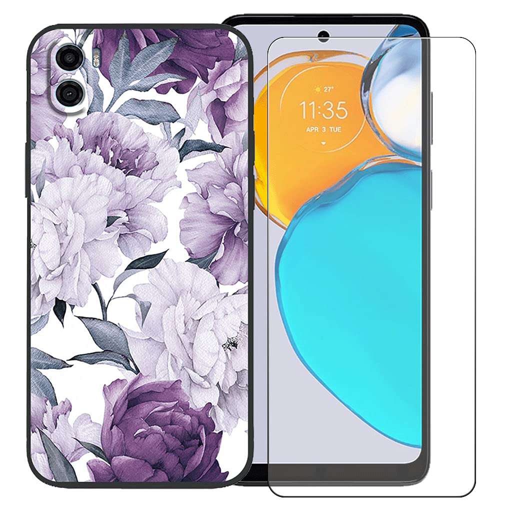 Custodia Asuwish Per Motorola Moto E22 / E22i 4G Con Cover Rigida + TPU + Supporto + Pellicola Vetro Temperato – Nero