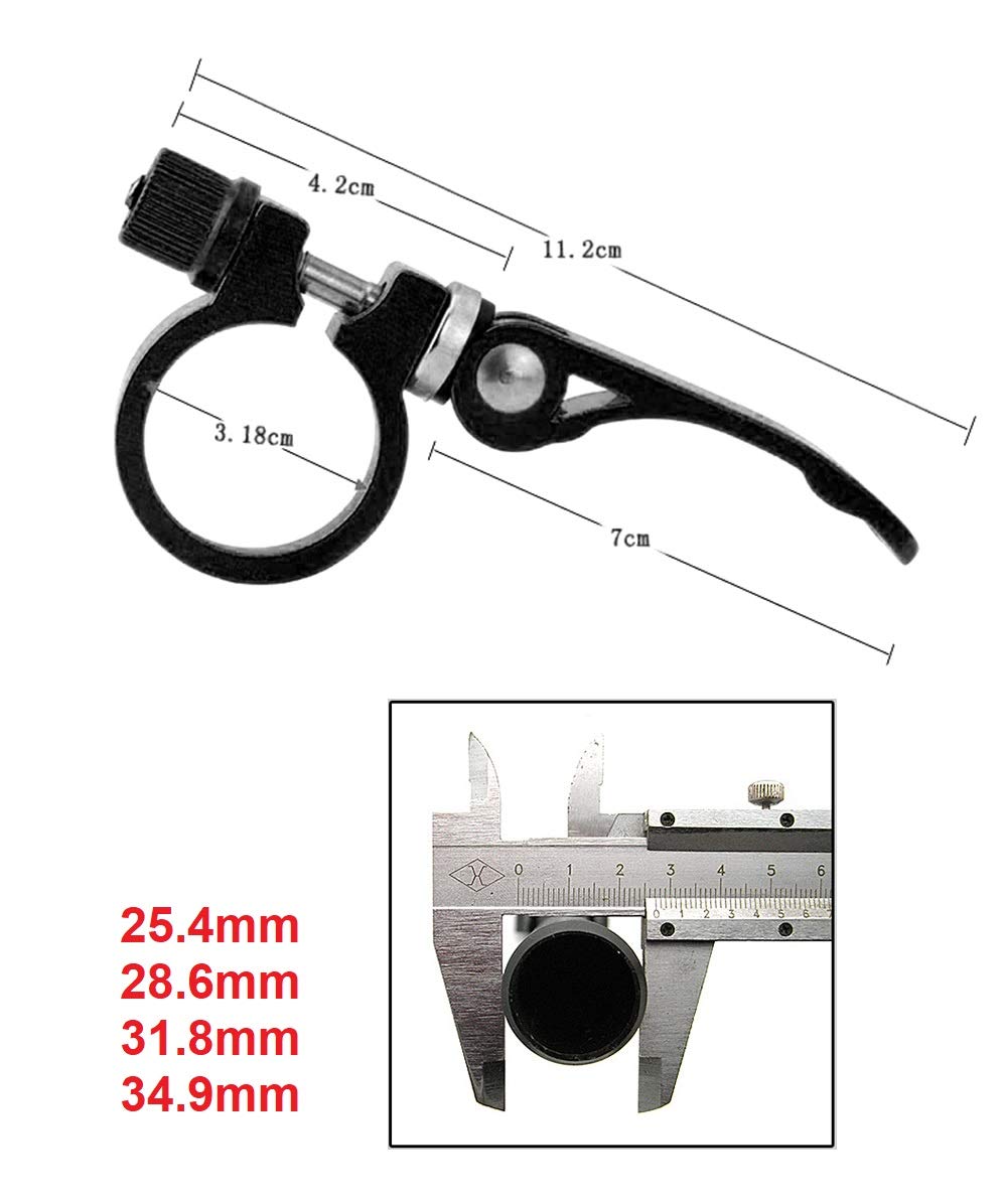 4 Pezzi Pinze per Sellino, Collare Morsetto Reggisella Bici in Lega di Alluminio Adatto per 25,4/28,6/31,8/34,9 mm