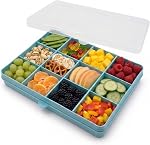 melii Snackle Box – 12-Compartment Divided Snack Container, BPA-Free Food Storage, Removable Dividers, Perfect for Kids Snacks, Arts & Crafts, Beads, and Kitchen Organization (Berry)