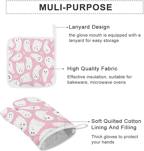 Miniatura 6 de Juego de toallas de mano y guantes para horno, toallas colgantes y agarraderas, paquete de 6 unidades, toalla absorbente de Halloween con lazo