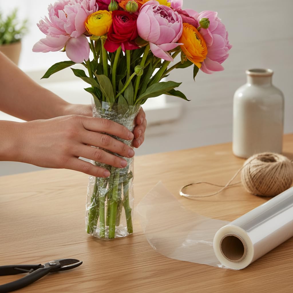 Papier d’Emballage pr Fleurs, Rleau, 70cm*50m (1 rouleau)
