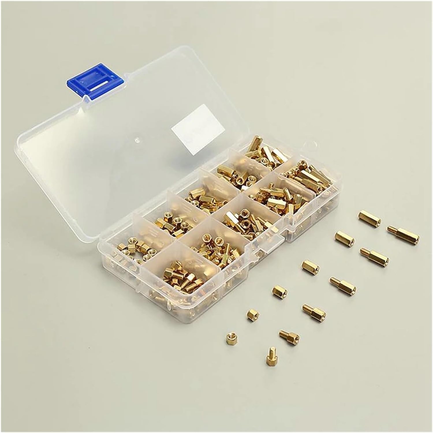 300Pcs M3 Brass Copper Pillar Stand Hex Head Brass Standoff Spacer Screw Kit