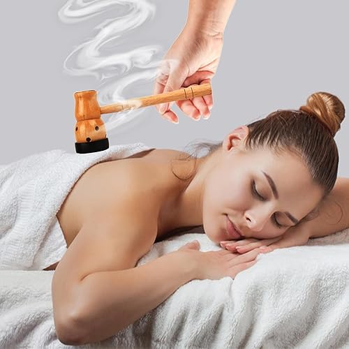 Vista 7 de Barelove Moxa Stick Burner Holder, 葫芦灸 艾灸 Wooden Moxa Strips Mugwort Moxibustion Keeper Box Acupoint Massage Treatment Tool, Portable Moxa Healing