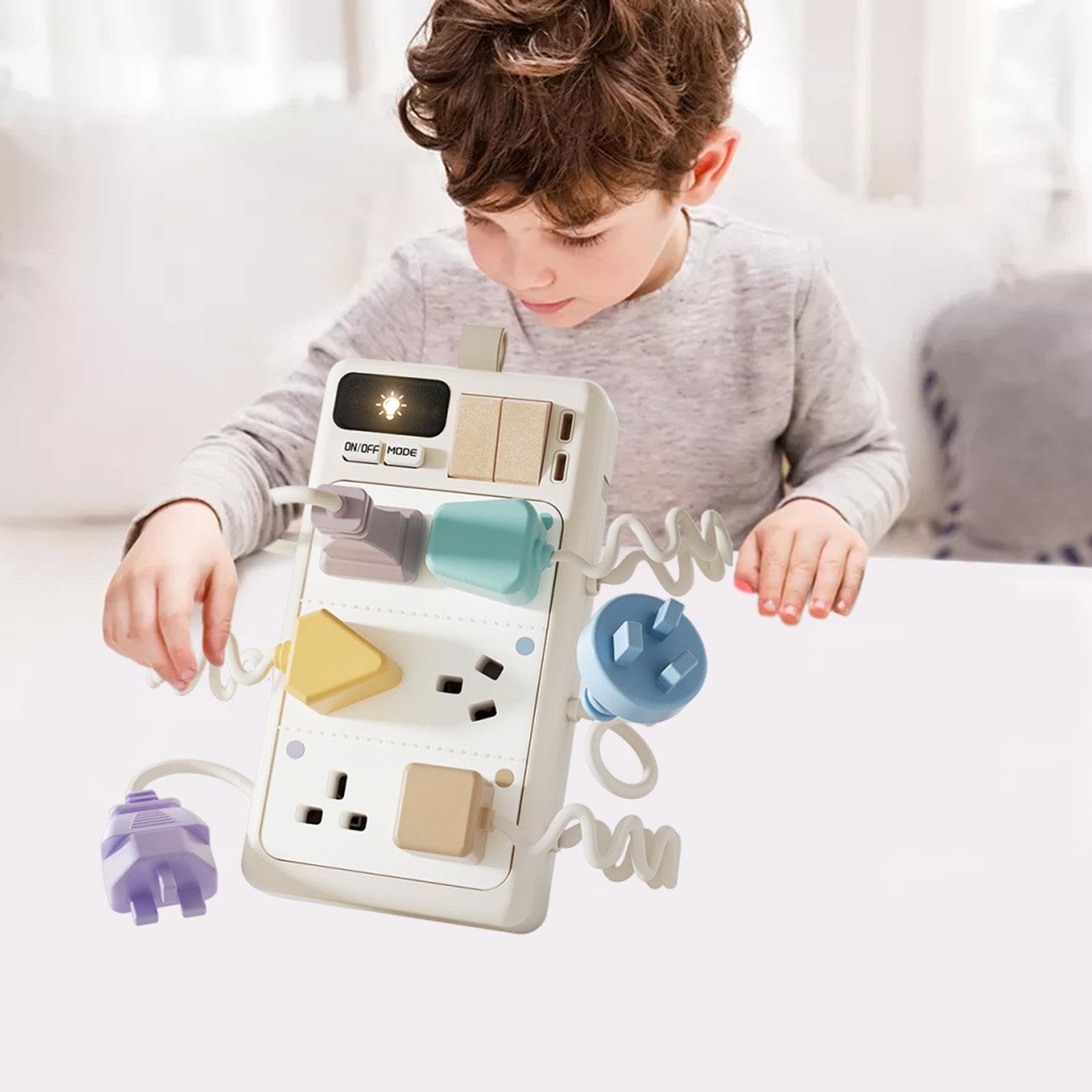 Jiuvaso Giocattolo con Presa elettrica sensoriale, Aereo, Auto, Viaggio, Giocattolo interattivo per Bambini di età Superiore ai 6 Mesi, Regalo Leggero,
