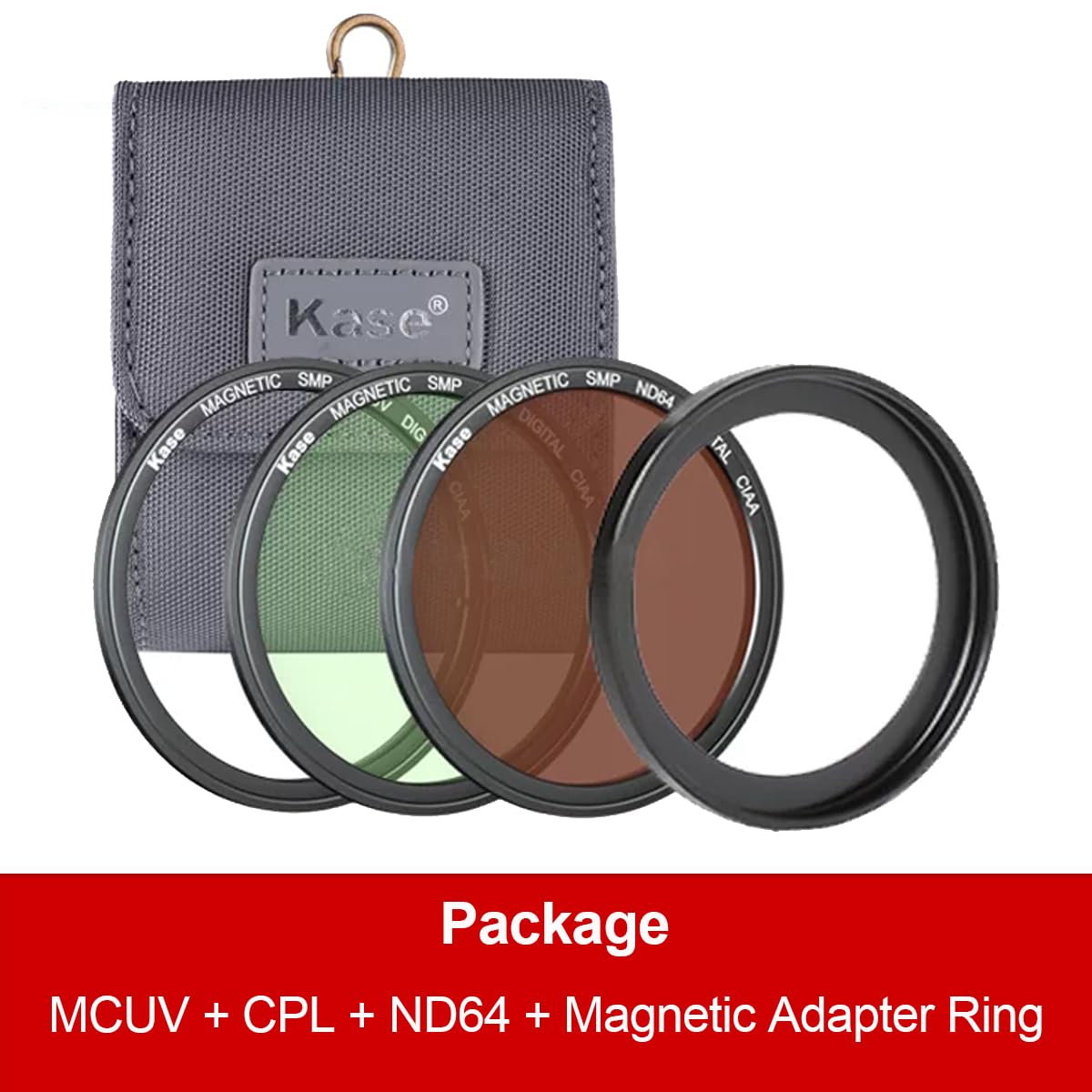 KASE Wolverine - Kit filtro magnetico UV/CPL/ND64 per Sony ZV-1, RX100 Series/Ricoh GR II III, filtro polarizzatore ND a densità neutra per accessori per fotocamere ZV1 RX100 VII VI V III II