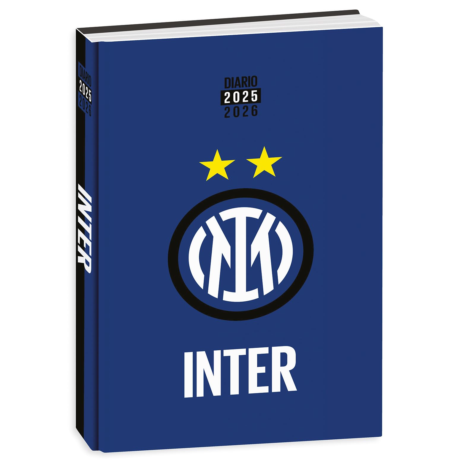 Seven Diario Scuola Inter Datato Standard 12 Mesi, Nero Azzurro, Copertina Azzurro, Accessori Zaino, Ragazzo