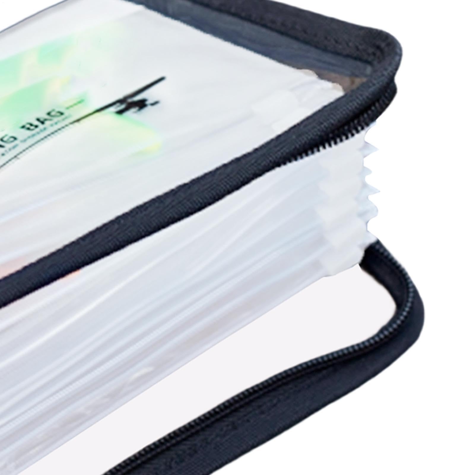 Borsa Per Esche Artificiali - Raccoglitore Per Esche Ad Anelli In PVC Trasparente Da 10 Pagine, Raccoglitore Per Attrezzatura Da , Materiale Impermeabile, Impugnatura Rinforzata, Cerniera Resiste