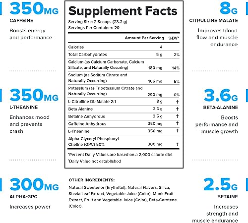 Vista 82 de LEGION - Bebida preentrenamiento de óxido nítrico natural para aumentar la energía, sin creatina, endulzada naturalmente, beta alanina, citrulina