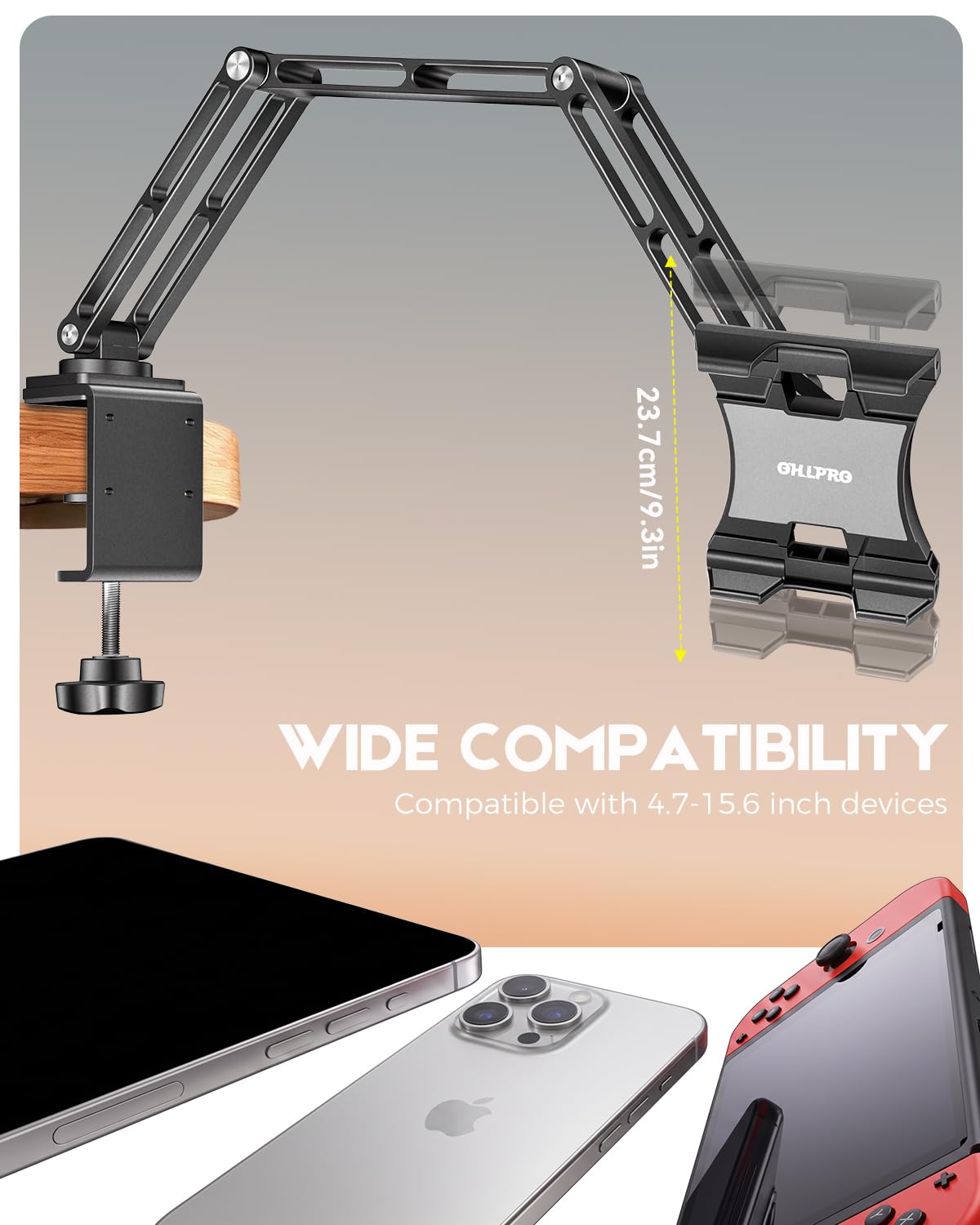 OHLPRO Support de tablette en aluminium pour iPad avec socle stable