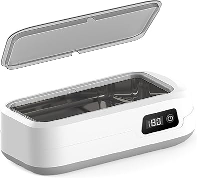 Jewelry Cleaner Ultrasonic, Professional Sonic Cleaner, 2 Cleaning Modes 45 kHz, Low Noise, One Touch Operation for 360  All Around Cleaning, Suitable for Jewelry, Rings, Silver Products