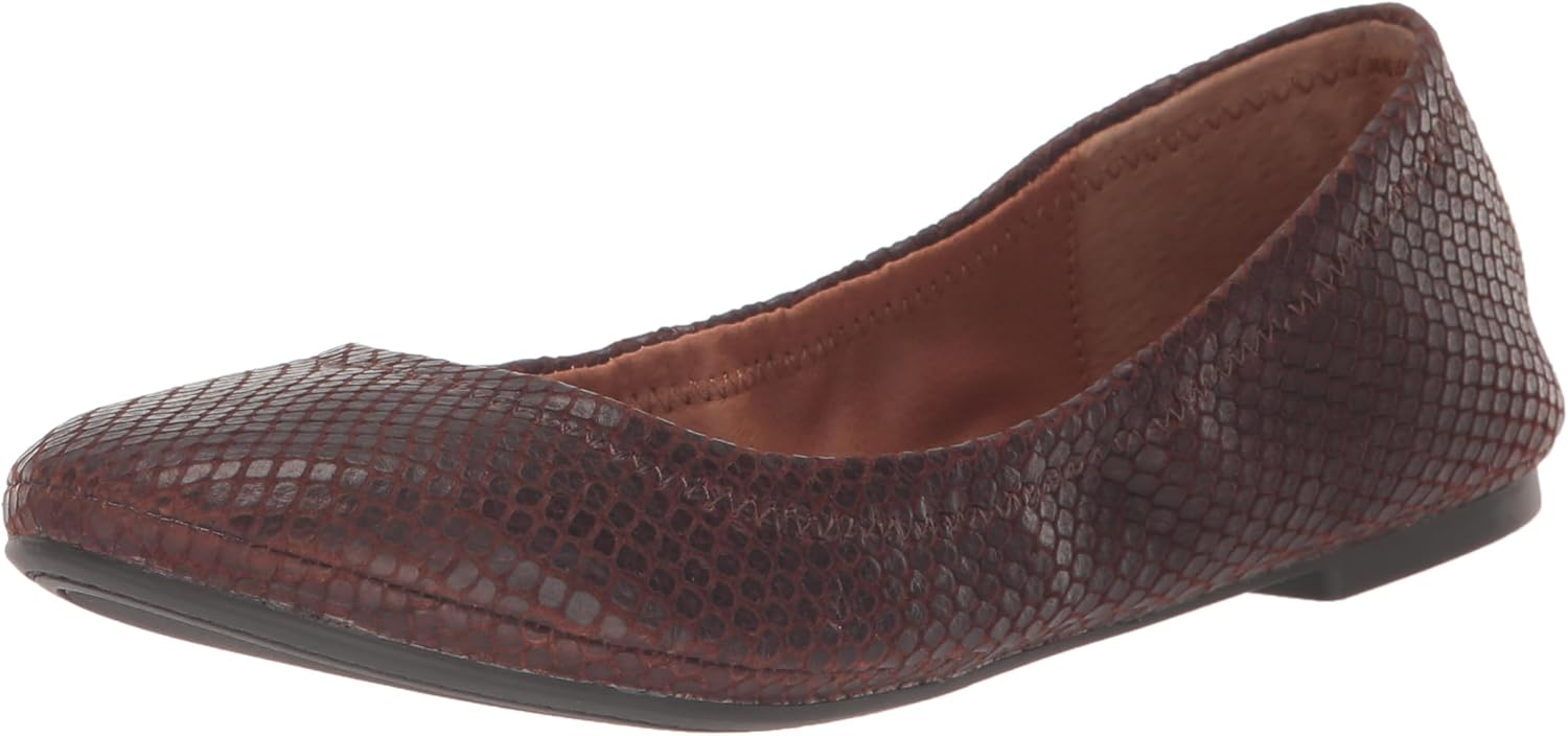 Lucky Brand Women's Emmie Ballet Flat, Roasted, 8.5