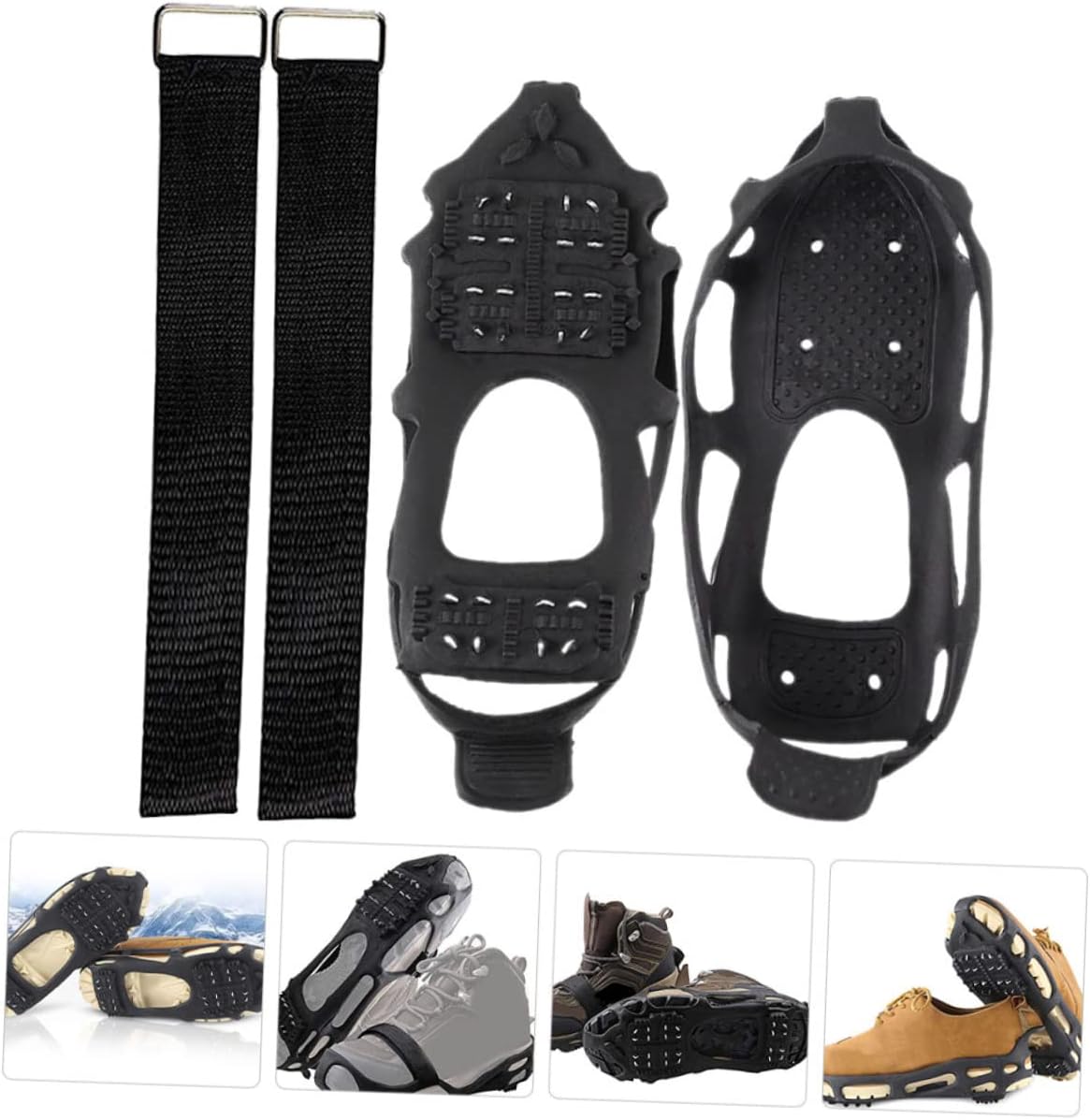 Teeth Crampons Climbing Anti-Slip Spike Snowfield Shoe Cover Non-Skid Climbing Crampon Hiking Shoes