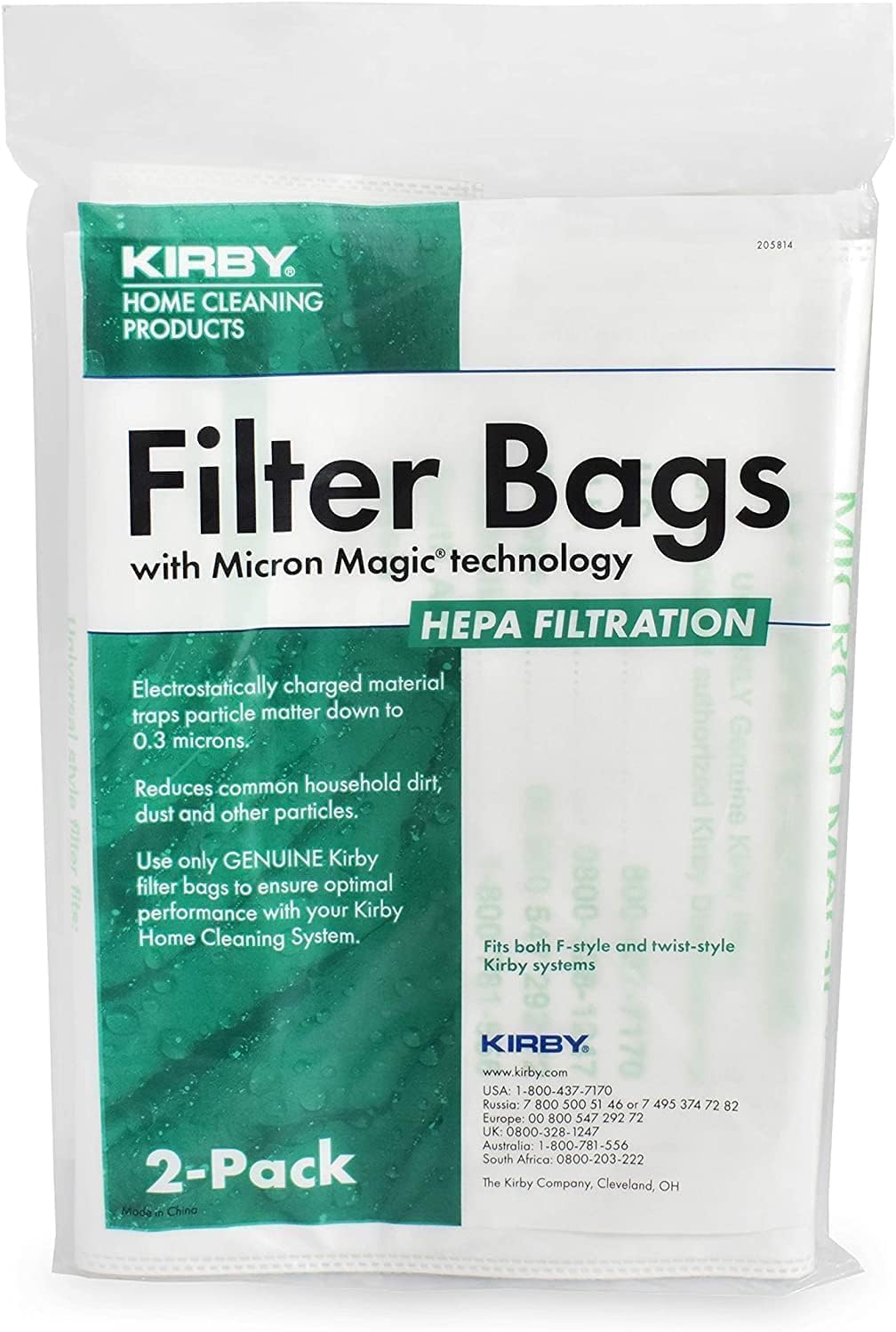 ㊙️ H Amazon.com: Kirby MicroAllergen Plus HEPA Filter Bags 2-Pack