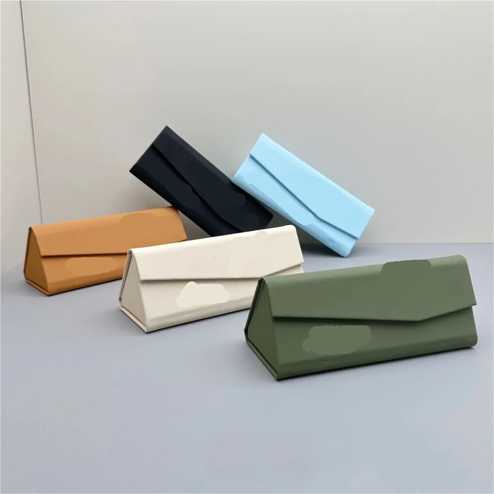 10 fundas portátiles retro plegables for gafas de sol, funda protectora triangular for para Gafas de Sol