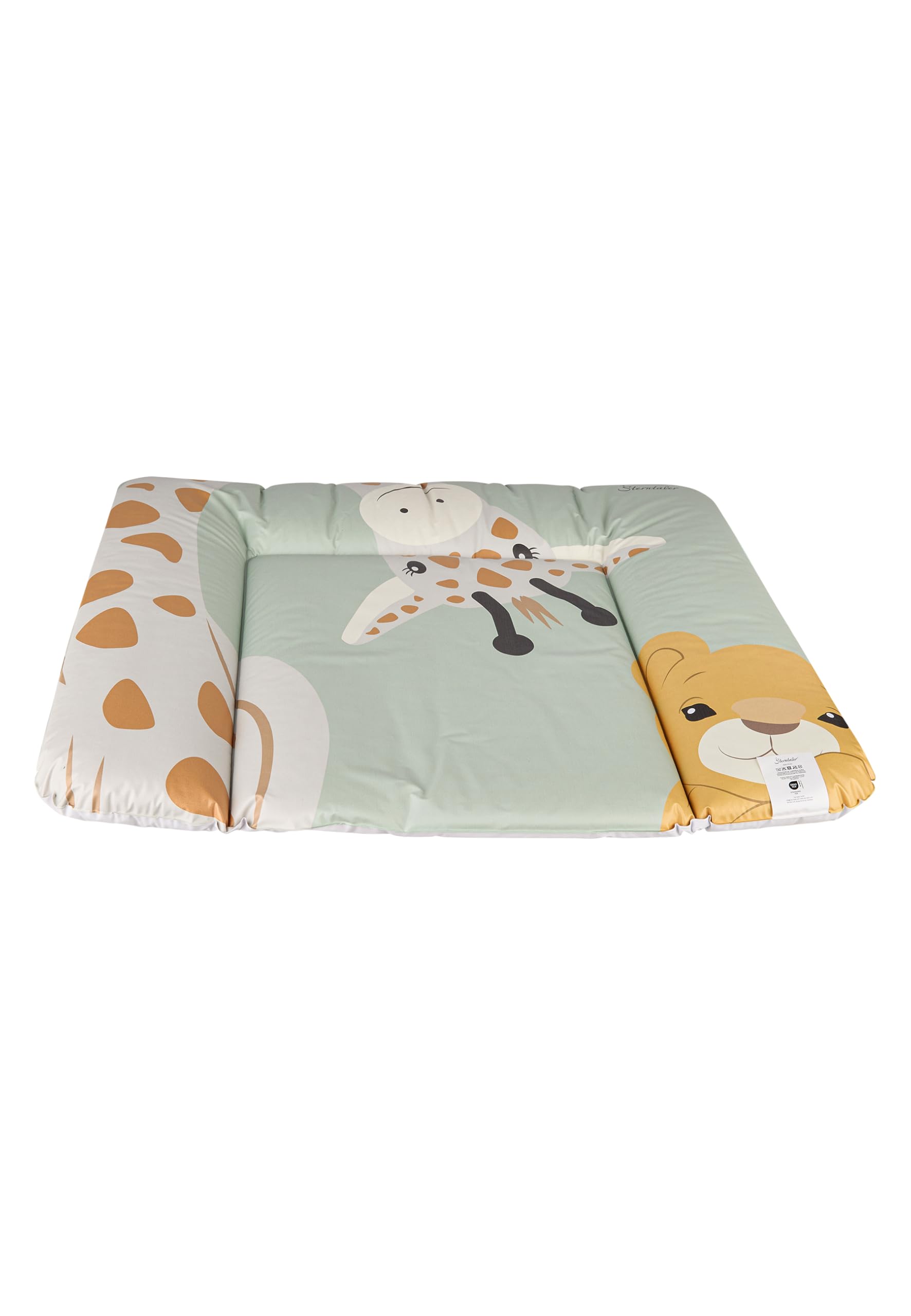 Sterntaler Safari - Cambiador para bebé, fácil de limpiar y lavable, diseño de jirafa y león, color verde