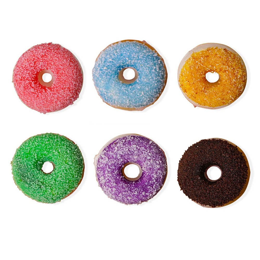 GIVBRO Artificial Donut Bread Fake Cake Simulation Food Model Lifelike Dessert for Photography Painting Props Dining Bar Decoration, 6 Pcs