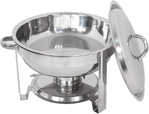 Miniatura 9 de Nova Microdermabrasion Juego de 4 platos de acero inoxidable para calentadores de alimentos para fiestas, catering, eventos con bandeja de agua y