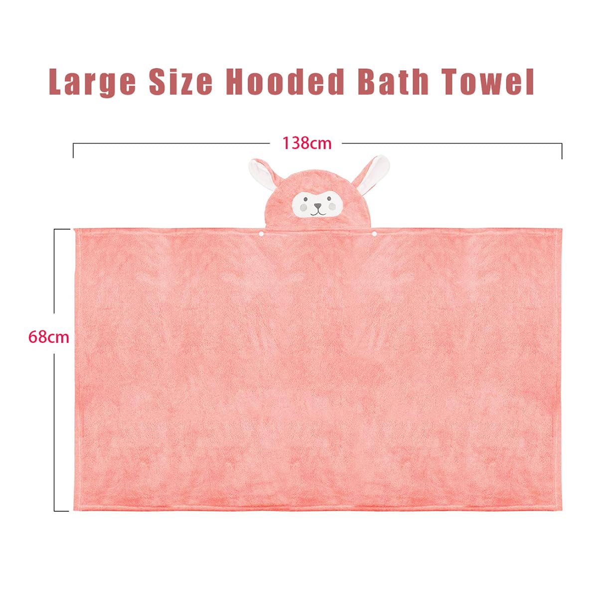 Serviette de Bain Bébé avec Capuche Grands Doux Absorbant Couverture Douche Poncho Serviette pour Enfants Infantile Nouveau-né