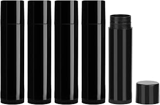 5Pc Empty Refillable Black Lip Chapstick Lipgloss Tube Container Lipstick Stick Lip Gloss Jar Tubes DIY Lip Gloss & Beauty Samples for Lipstick Kajal Lip Care Cosmetics Travel