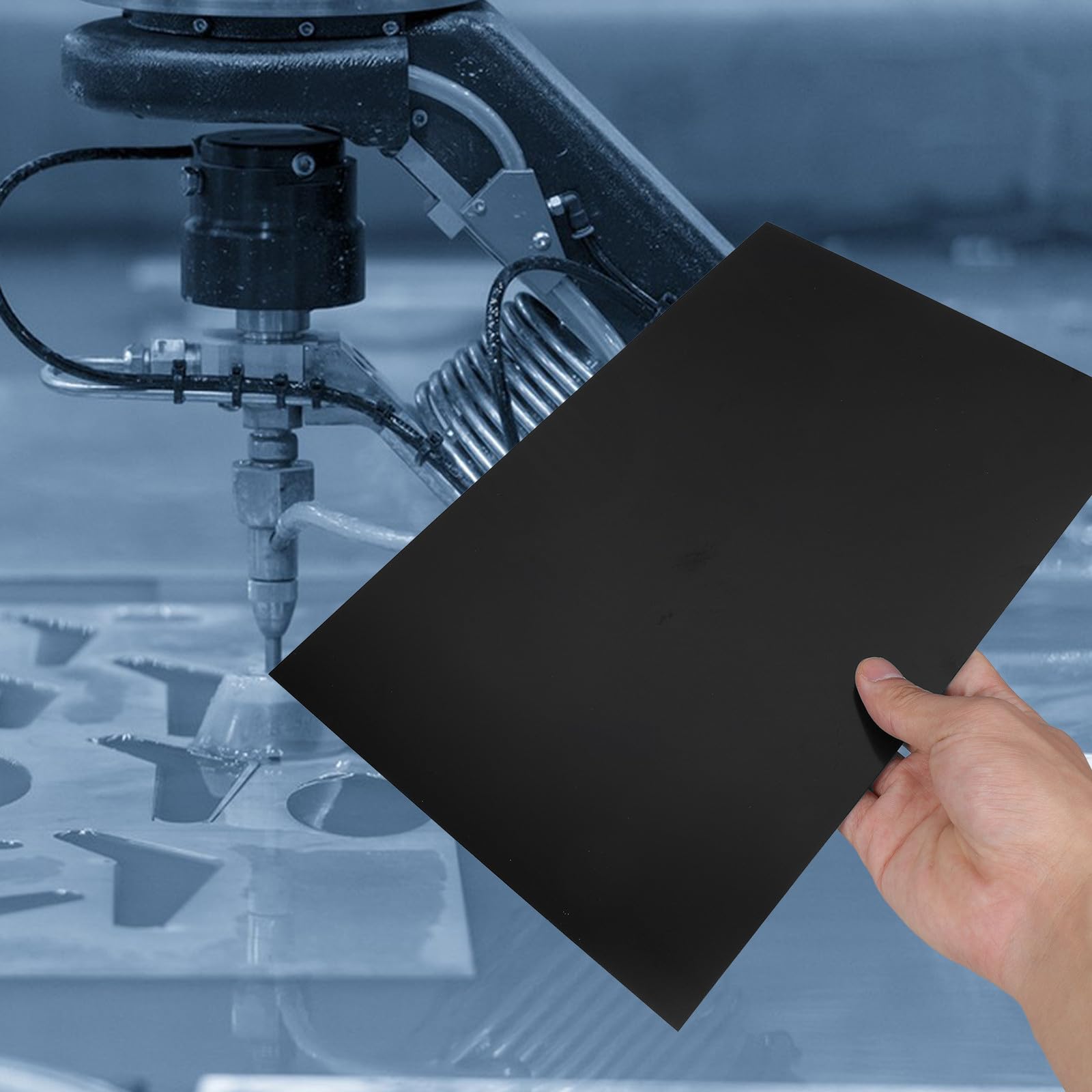 SEWACC Plaques D'aluminium Anodisé Noir 3pcs, Matériau Aluminium 5052 Solide et Résistant à L'usure, pour Gravure et Fabrication de Panneaux Élégants