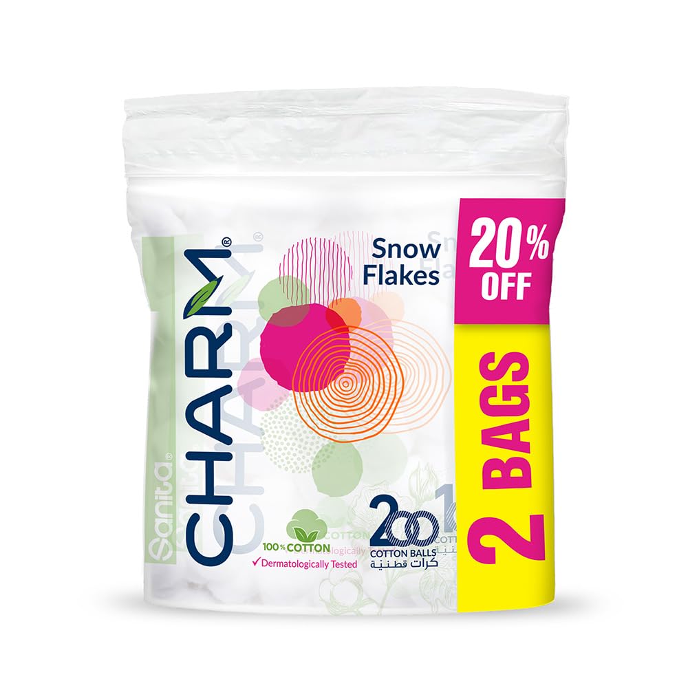 Sanita Club Charm Cotton Balls 200-Pieces