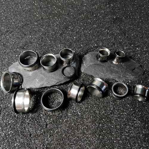 BodyJ4You 24PC Ear Stretching Kit - 00G-20mm Big Gauges - Surgical Steel Single Flare Tunnels Plugs Solid Acrylic Tapers - Stretchers Weights Expanders Eyelets4