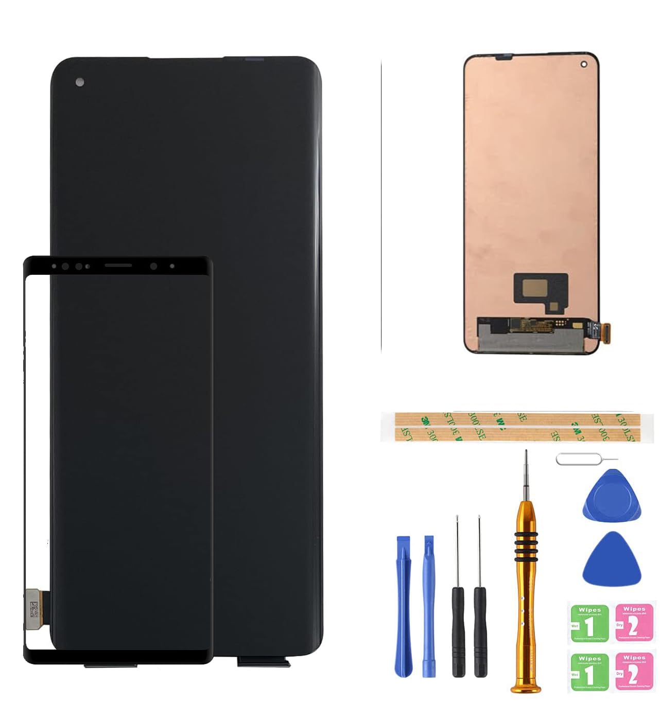 for Oneplus 8T Oneplus 9R Realme X7 pro LCD Display KB2001 KB2000 KB2003 KB2005 Replacement LCD Display Screen Touch Digitizer Assembly (Black)