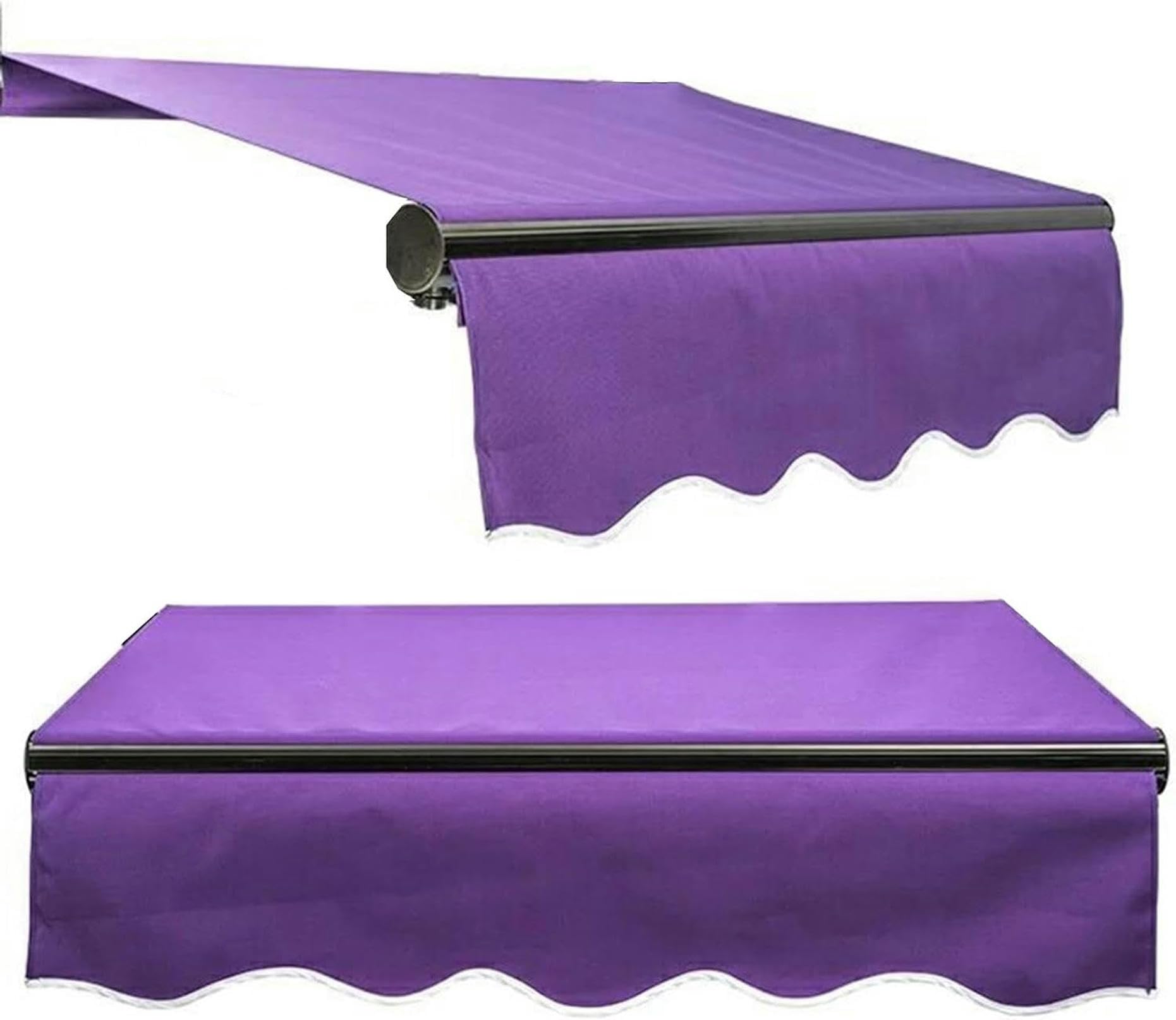 Tissu d'ombrage rétractable 280g pour remplacer une toile d'auvent usée sans bras