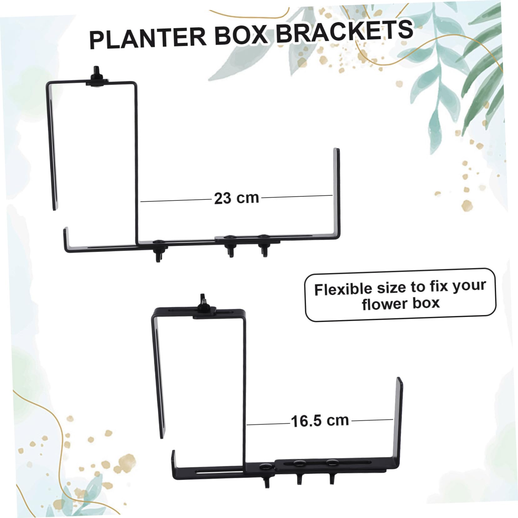 TOYANDONA 1 Satz Halterungen Robustem Verstellbare Blumenkastenhalter für Balkon und Garten für Verschiedene Pflanzgrößen und Einfache