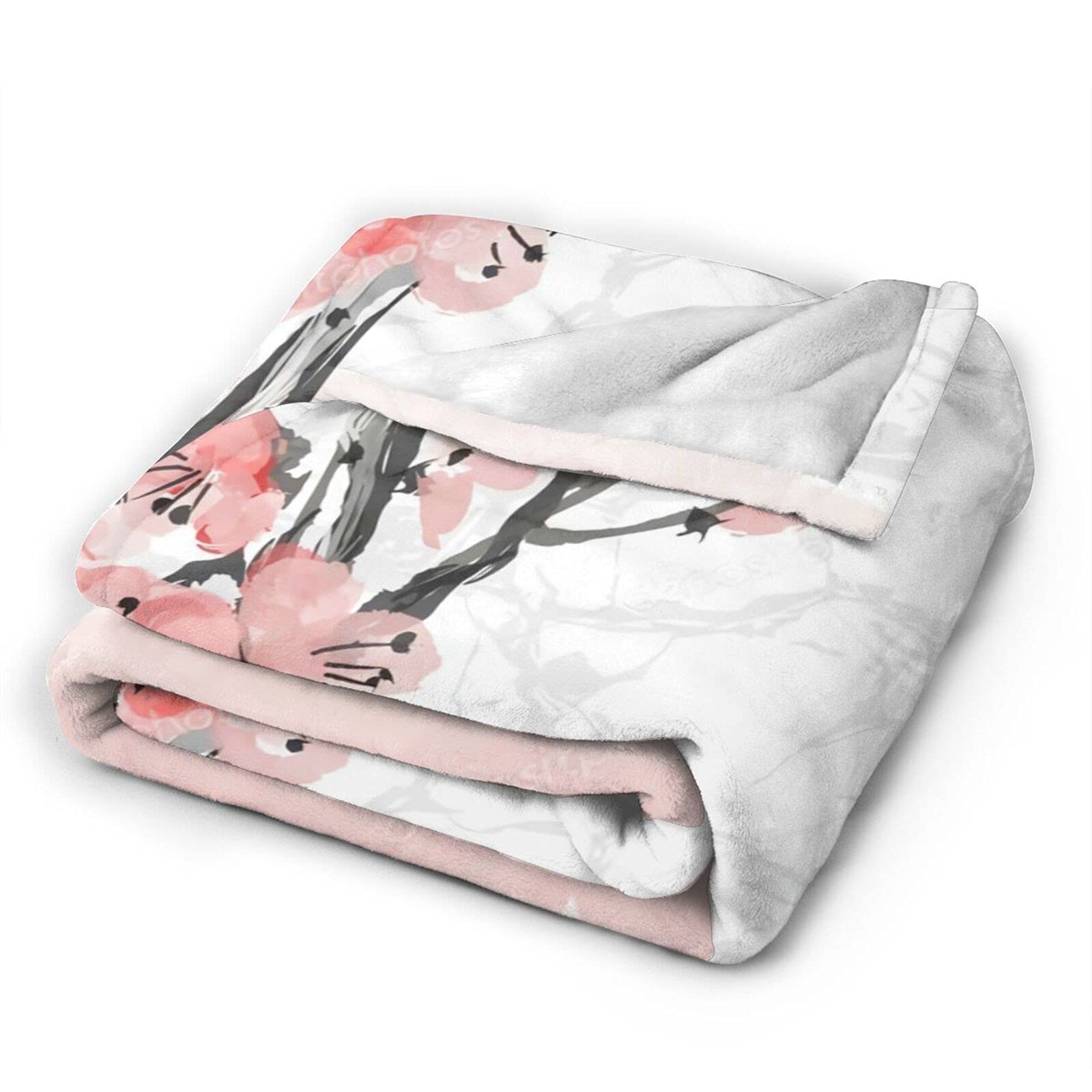 NBFKDO Japanese Blossom Sakura Tree,Blanket Queen Size,Blanket for