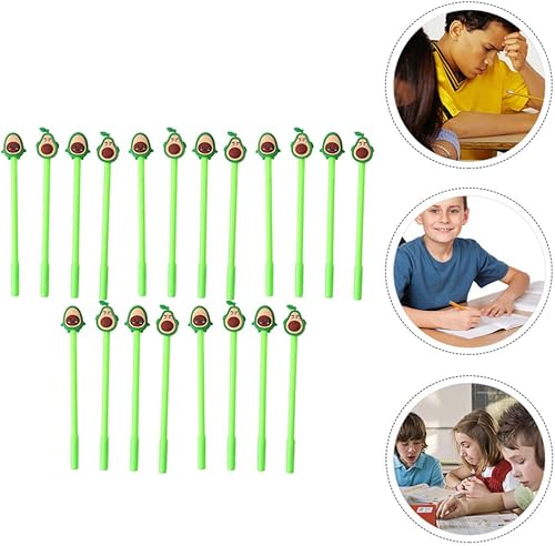 Miniatura 6 de NUOBESTY Bolígrafo de gel de aguacate con tinta negra, bolígrafos de punta redonda con forma de fruta, punta extrafina de 0.020 in, bolígrafos de